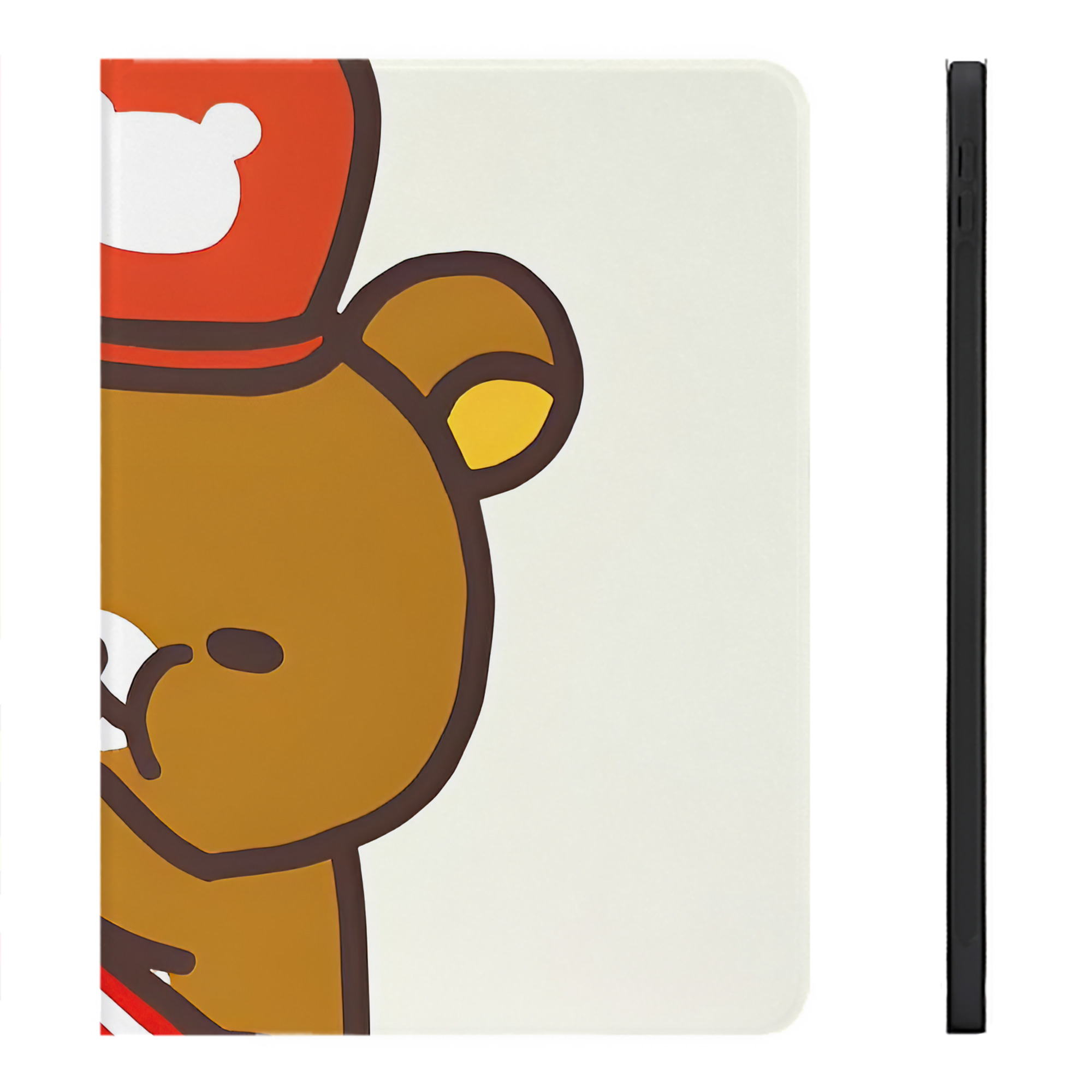 （画像用） リラックマ リラックマ キイロイトリ Rilakkuma Korilakkuma Kiiroitori IPadケース ペンホルダー付き ブックスタイルデザイン